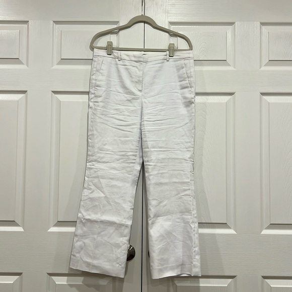 J. Crew Kaya Pant in Stretch Linen Blend White Size 10 - Picture 1 of 5